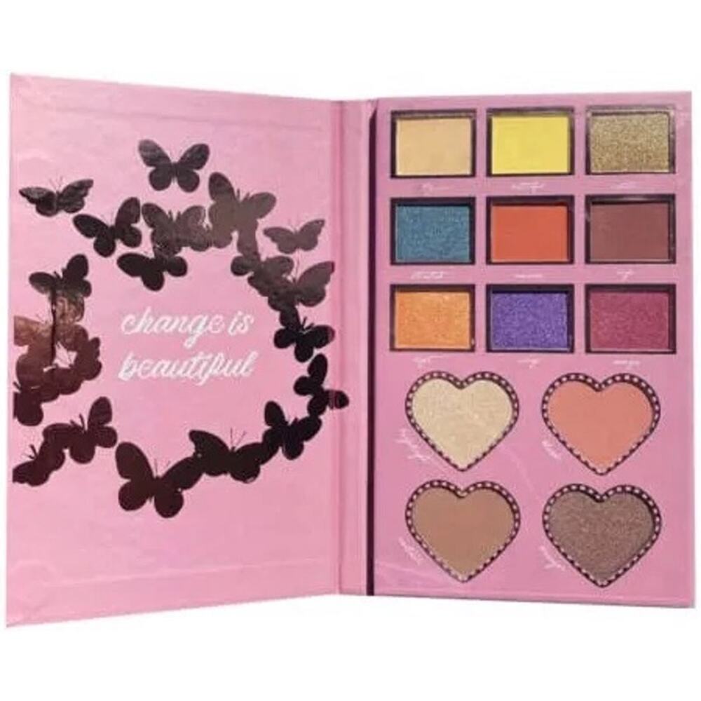 Color Central FLUTTER - Face & Eye Palette -Eyeshadow, Highlight, Blush, Contour